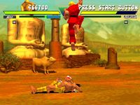 une photo d'Ã©cran de Street Fighter EX plus Alpha sur Sony Playstation